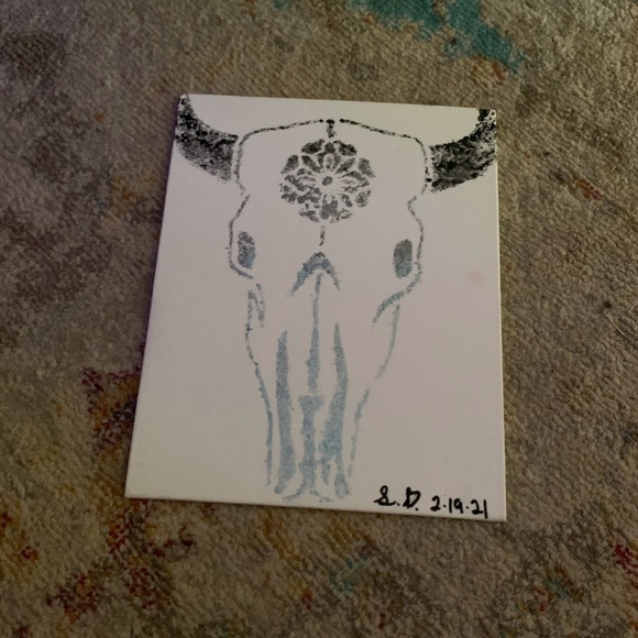 Rustic skull painting - Picture 1 of 1